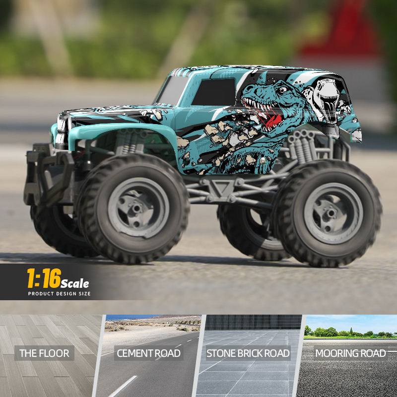 Carros a Control Remoto RC Trucks 1/14 Scale Dinosaur Offroad Vehicle Radio Control Car Dinosaur Shape w/ Full Set Certification