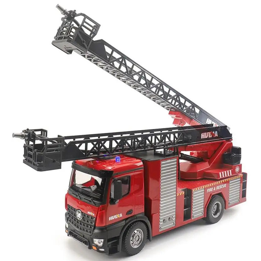 Huina 1561 561 1:14 Water Jet Pump Spray Ladder Engineering Car Fighting Engine Remote Control Toys Rc Fire Truck