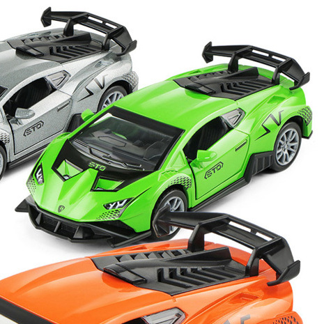 1:32 Alloy Sports car model pull back open the door car model children's die cast toys