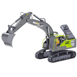 Huina 2.4G 11CH Semi Alloy RC Excavator 1661 Metal Engineering Grab Digger Machine