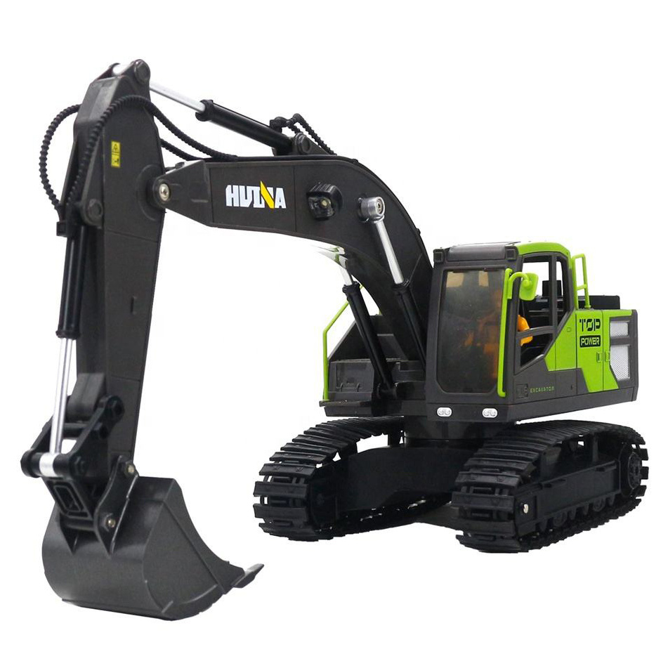 Huina 2.4G 11CH Semi Alloy RC Excavator 1661 Metal Engineering Grab Digger Machine