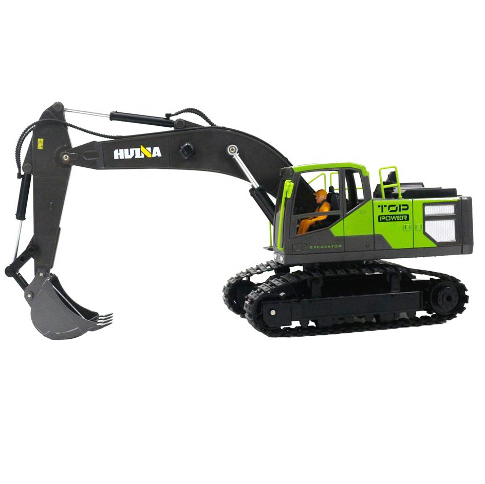 Huina 2.4G 11CH Semi Alloy RC Excavator 1661 Metal Engineering Grab Digger Machine