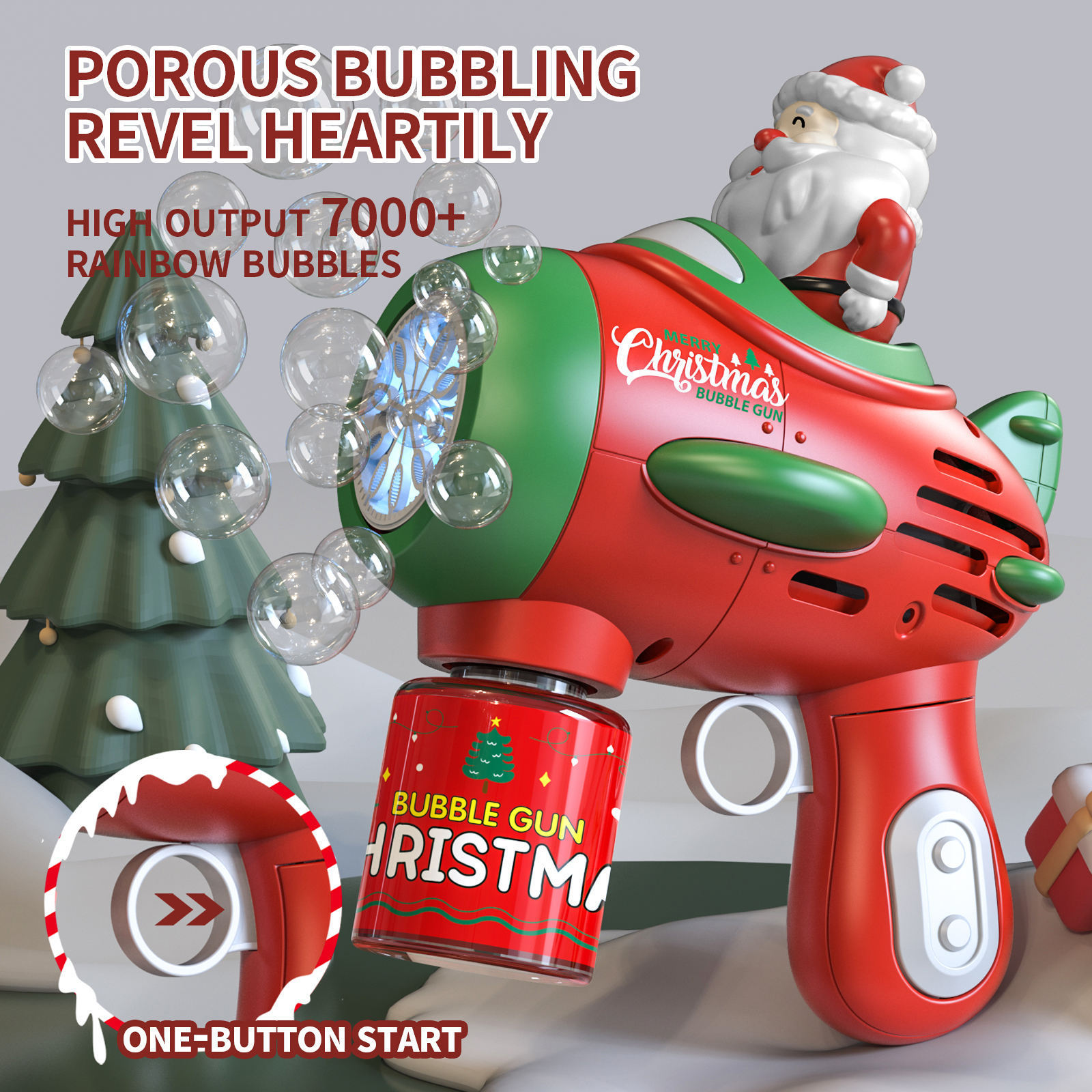 Wholesale Automatic Bubble Gun Christmas Bubble Machine Guns Bubble Blower Outdoor Toys For Christmas Gift