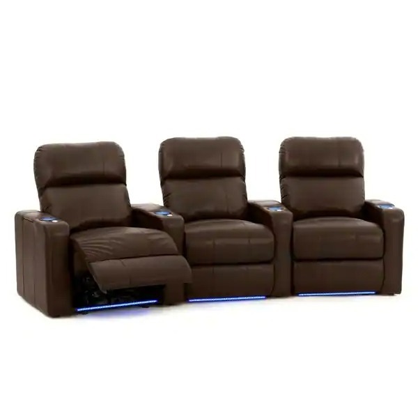 CY  Top grain leather power reclining movie theater sofa vip seating room furniture electric recliner theater chair cinema