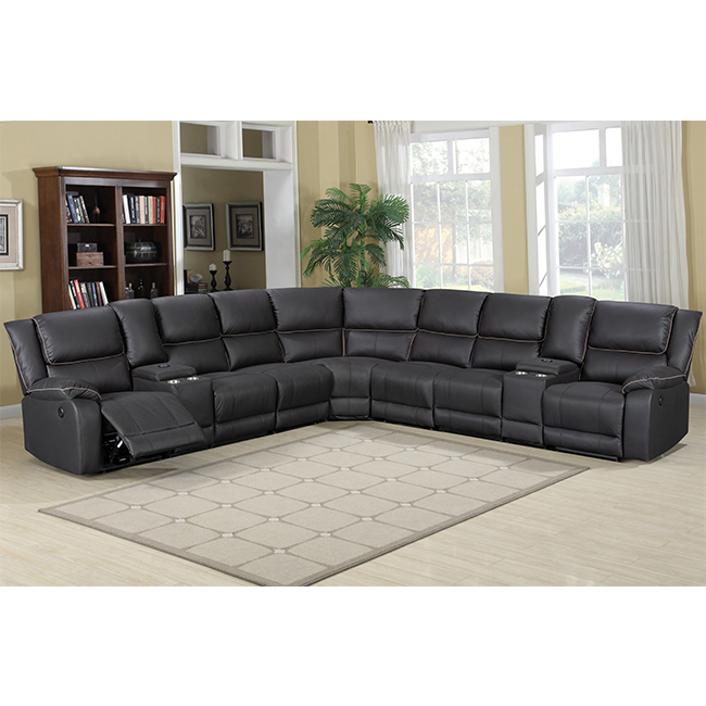 CY Factory Direct Sales Living Room 7 Seater, Latest Design Modern Comfortable Fabric Leather Corner Sofa Set Recliner Sofa