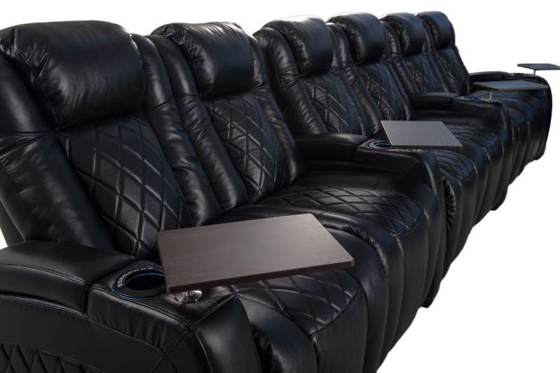 CY Luxury home theater cinema furniture 123 seater chair couch sectional pure genuine leather electric power recliner sofa