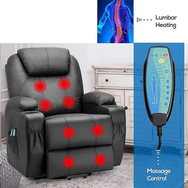 CY Recliner Sofa Chair for Elderly Power Lift Chair with Remote Controller