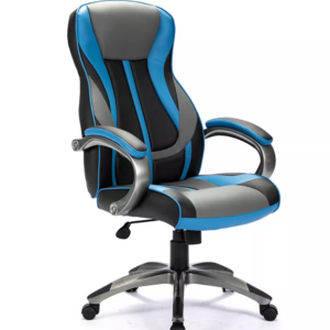 High Quality Low Price Heavy Duty High Back Fixed Armrest Leather Office Chair With Wheels