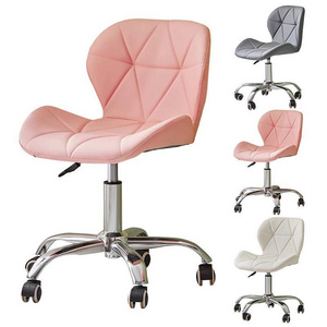 Cheap Gaming Chair Pink Pu Leather Backrest Office Room Chair Rotating Office Chairs With Wheels