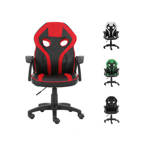 Modern Hot Sale Leg Support Replacement Gaming Chair Black PU Leather and Fabric Swivel Racing Child kids Gaming Chair