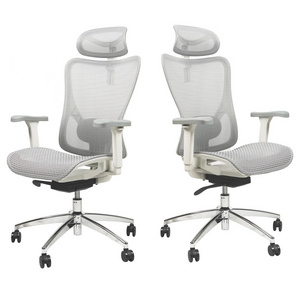 Ergonomic Office Height Adjustable Mesh Computer Chair with Adjustable Headrest Armrest Lumbar Support Home Office Desk Chair