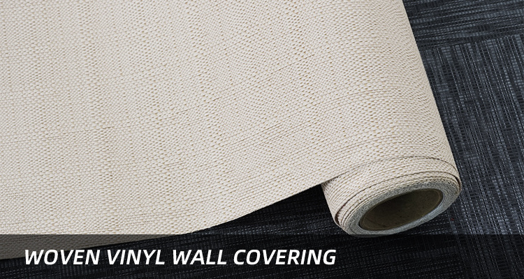 Luxury woven vinyl PVC wall covering washable wallpaper home decoration