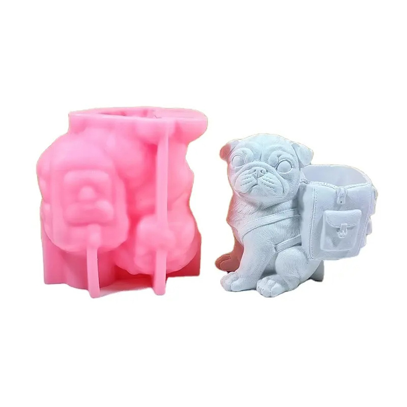 Shar Pei Dog Candle Soap Silicone Mold 3D Sandskin Dog Colored Plaster House Ornament Mould