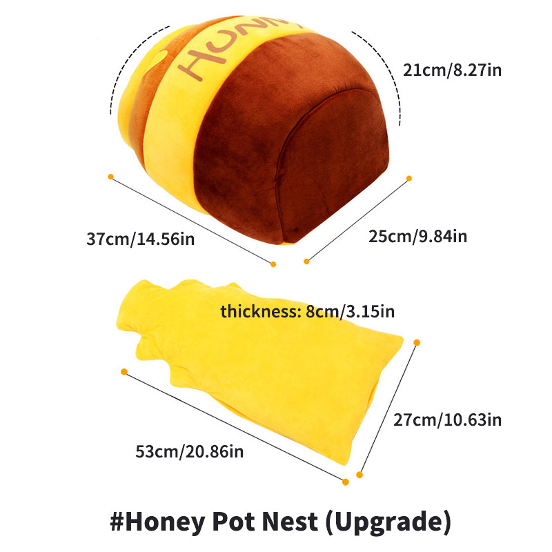 Warm Honey Pot Cat Nest Pet Mat Bed For Cushion Indoor Cute Kawaii Cat House Dog Supplies Cat Accessories