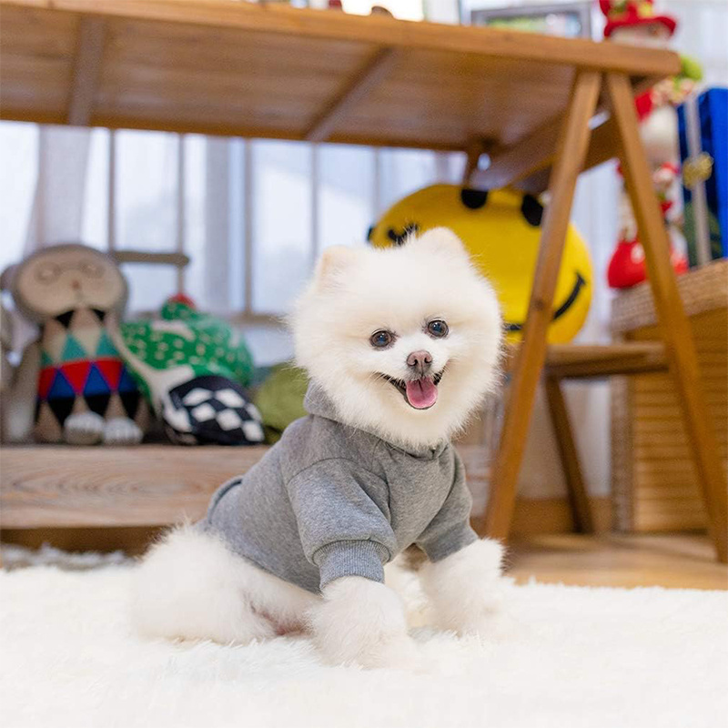 Basic Dog Hoodie - Soft and Warm Dog Hoodie Sweater with Leash Hole and Pocket Dog Winter Coat Cold Weather Clothes