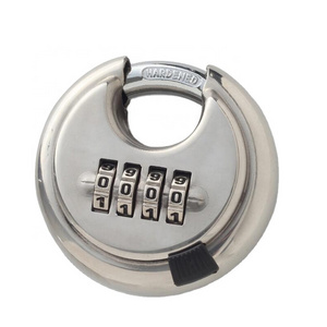 AJF Stainless steel Rust door Warehouse Outdoor round Discus combination Storage Padlock