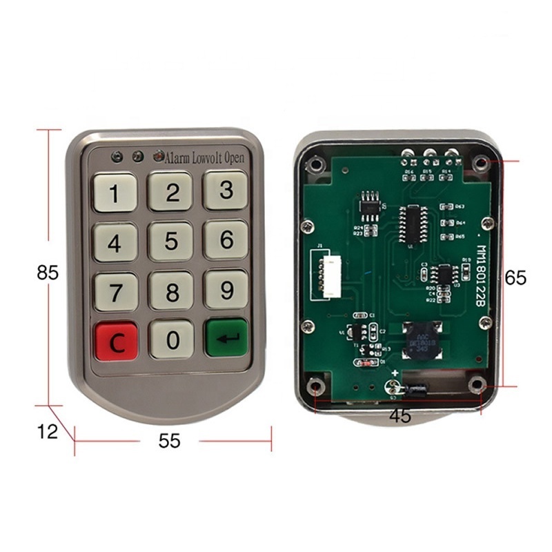 AJF File Cabinet Electronic Password Lock Digital Key Locker Storage Cabinet Combination Lock 85x55x12mm CN;ZHE