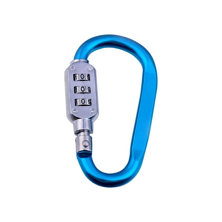 AJF Carabiner Combination Lock  Zinc Alloy 3 Dial Digit Combination for Helmet Suitcase  Travel Luggage Backpack  Lock