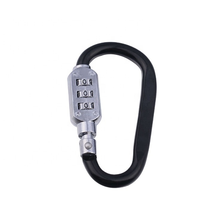 AJF Carabiner Combination Lock  Zinc Alloy 3 Dial Digit Combination for Helmet Suitcase  Travel Luggage Backpack  Lock