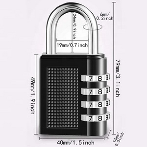 Metal Password 4 Digits Combination Password Code Number Lock Padlock Safety Travel Accessory Luggage Locks