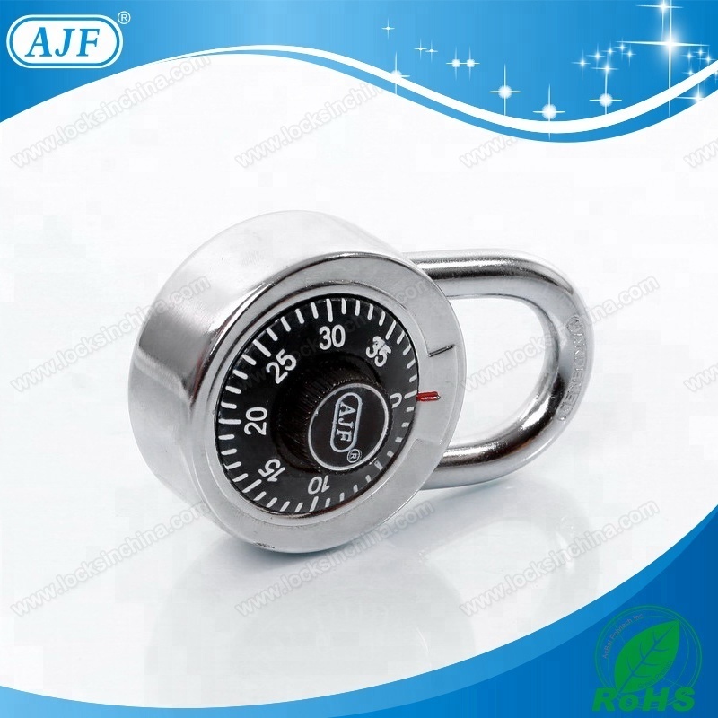 AJF high quality 50mm dial combination padlock with key