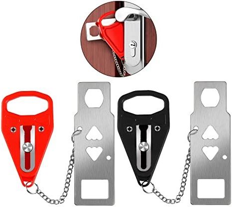 AJF Portable Door Lock for Travel and Home Security,Sturdy Self-Defense Door Safety Device for Home, Apartment, Hotel