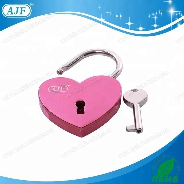 AJF TUV PASSED TOP Sale shiny pink valentine's day metal love heart lock