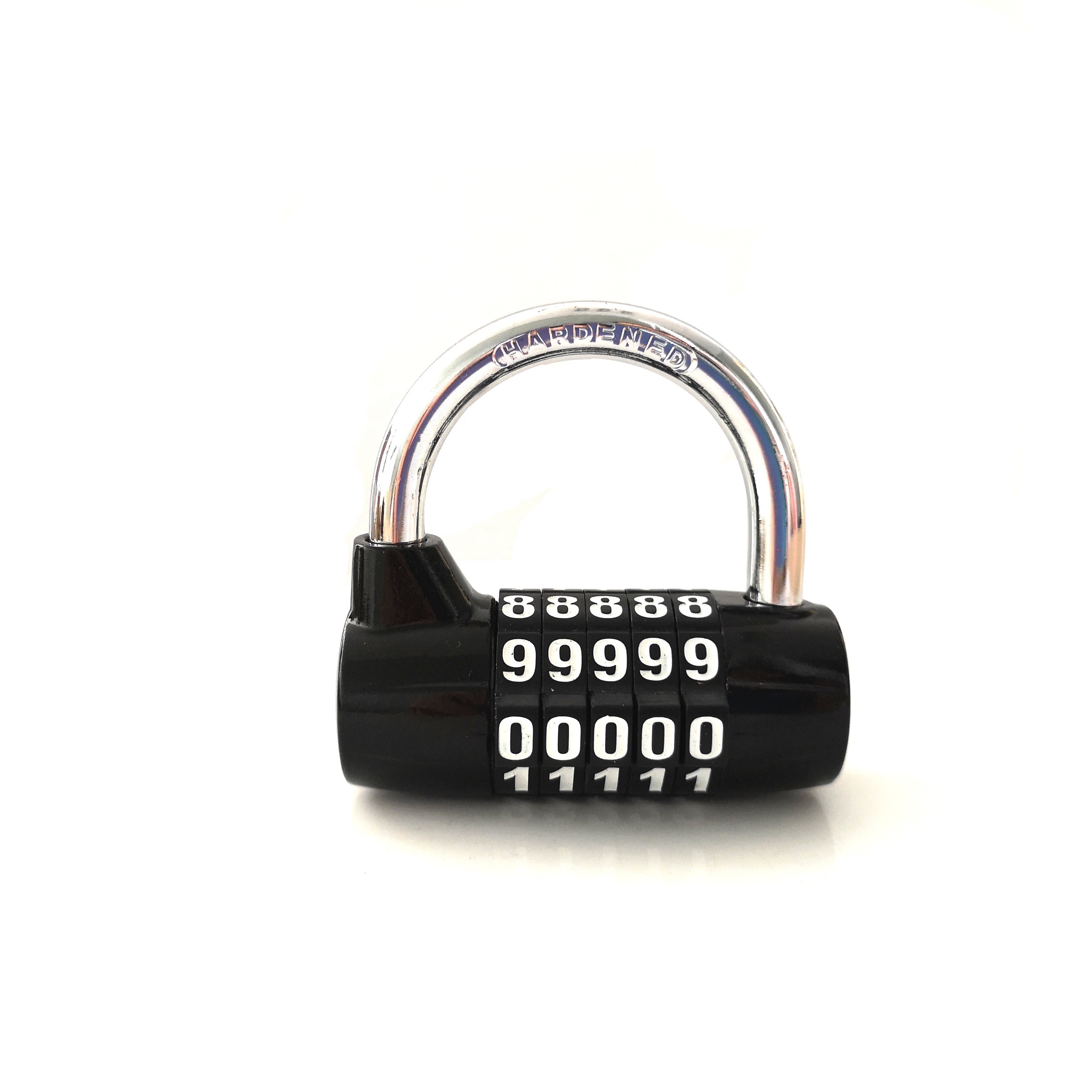 AJF High quality and security U shape 4 digits 5 number 5 letters fitness gym combination padlock