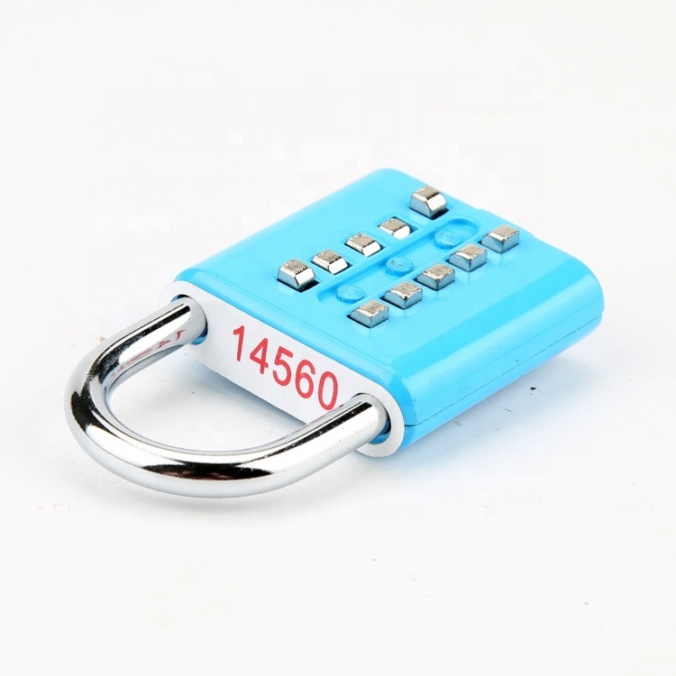 AJF chrome plated outdoor keyless padlock 10 button high security lock