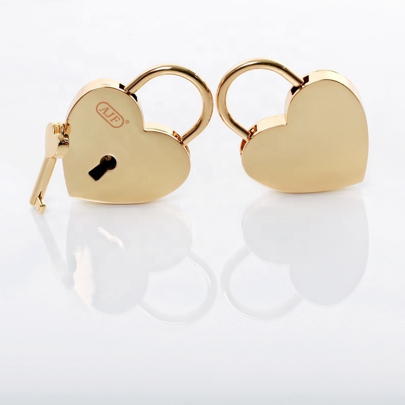 AJF TUV, RoHs , EN-73 TEST PASSED colorful heart shape Love lock for valentines day gifts