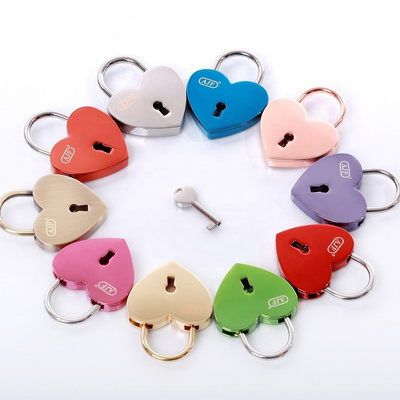 AJF TUV, RoHs , EN-73 TEST PASSED colorful heart shape Love lock for valentines day gifts