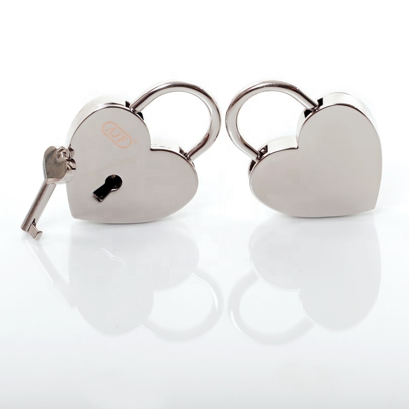 AJF TUV, RoHs , EN-73 TEST PASSED colorful heart shape Love lock for valentines day gifts