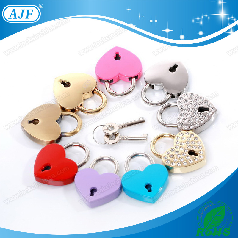 AJF colorful whosale wooden small box mini metal lock or handbag key lock