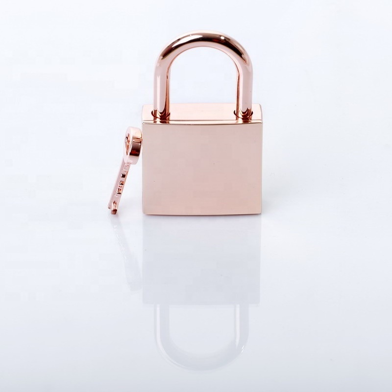 Rose Gold Free Ship AJF High Quality 40mm Bridge Love Lock Square Shape Lock 38x13x65mm Zinc Alloy ROHS,EN71-3 Key Padlock