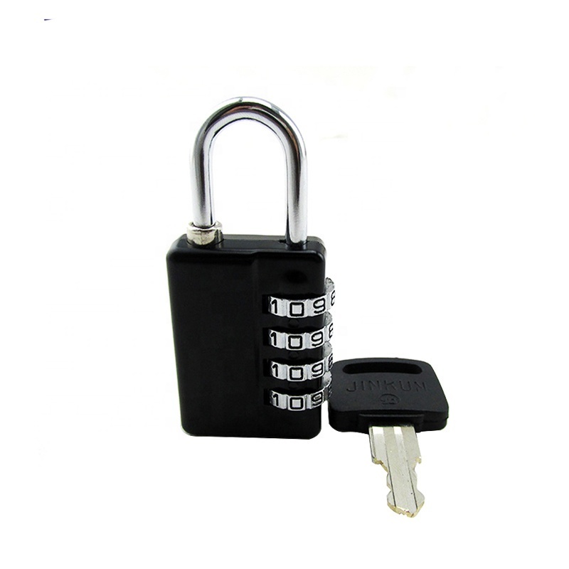 AJF 4 digit password key double open decoding combination lock luggage bag toolbox locker closet management small padlock