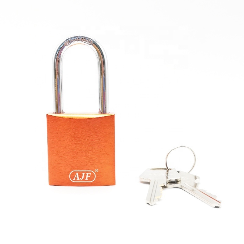 AJF High quality long hook American keyable Solid Aluminum Safety Lockout Padlock