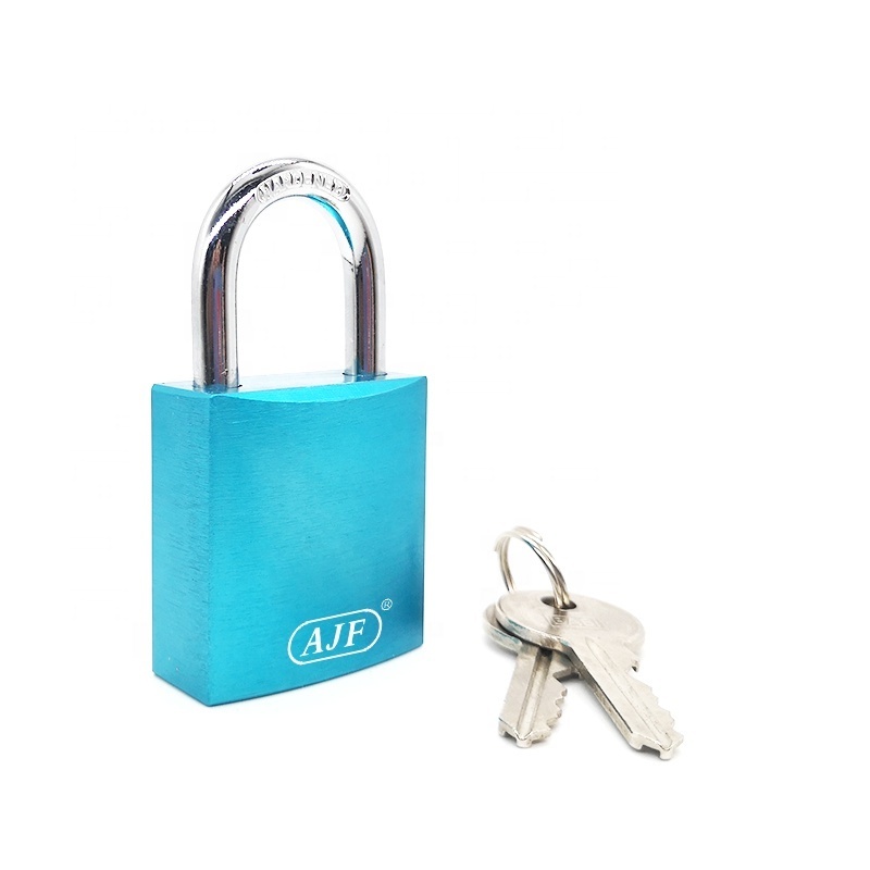 AJF Aluminum Safety Series Padlock for Outdoor Door Lockout Top Security Key Unlocks for Wood Doors Boxes Packed