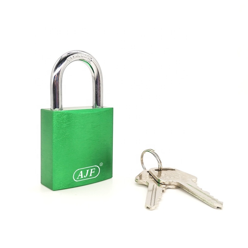 AJF Aluminum Safety Series Padlock for Outdoor Door Lockout Top Security Key Unlocks for Wood Doors Boxes Packed