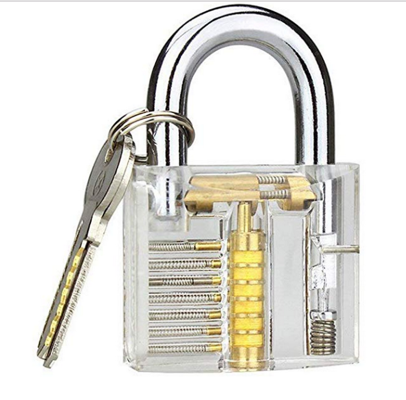 Transparent Cutaway Locks Inside View Practice Padlock Visible View Lock Training Skill Locks Keyed Padlock