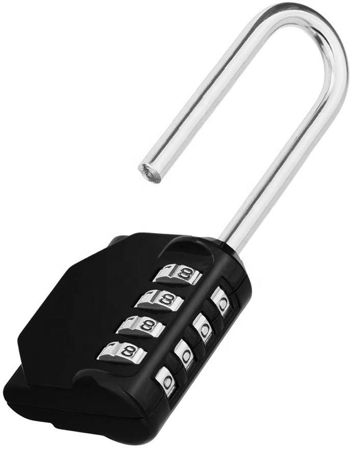 AJF combination padlock 4 digit combo lock Resettable Combo Lock for School, Gym & Employee Locker, Outdoor