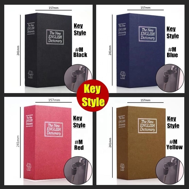 AJF Steel Book Safe Box with Hidden Combination Lock Diversion Diversion Metal Safe Lock Box