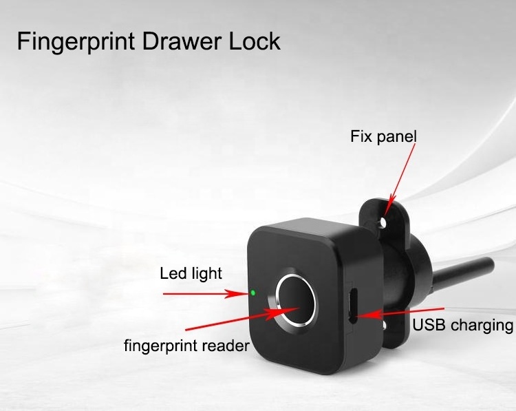 AJF Smart Keyless Fingerprint Cabinet Drawer Lock