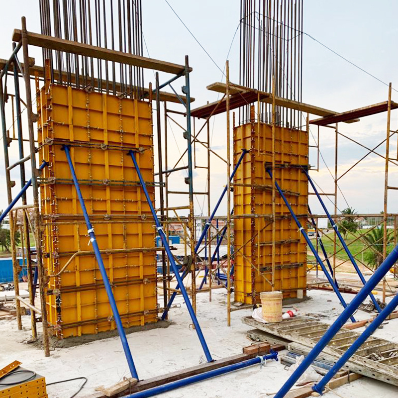 concrete metal column wall forms solution-reusable metal steel frame modular precast shuttering formwork system