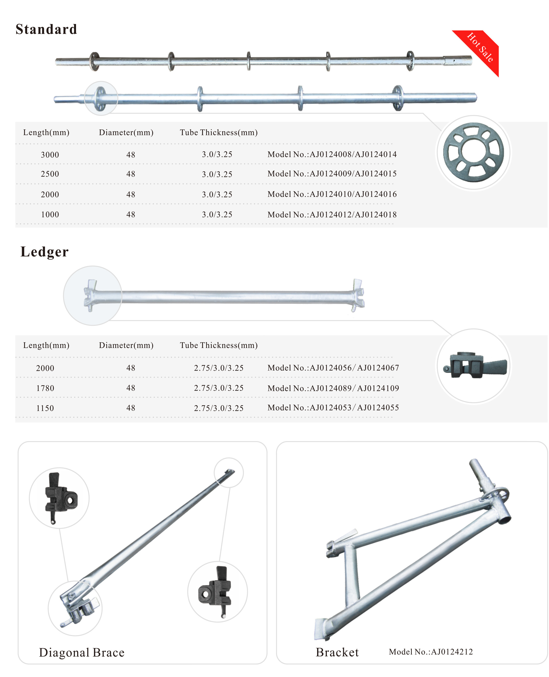 Construction Hot Dip Galvanized Ringlock Scaffolding System Accessories Used Ringlock Scaffolding Brace Wholesale