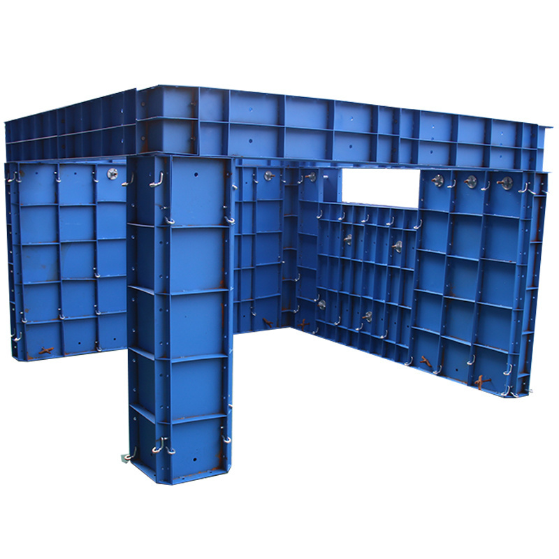 concrete metal column wall forms solution-reusable metal steel frame modular precast shuttering formwork system