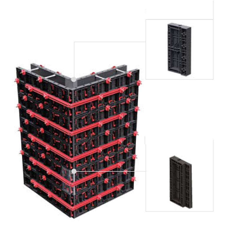 Wholesale PVC Plastic Moulds Reusable Concrete Formwork Wall Formwork for Building Construction