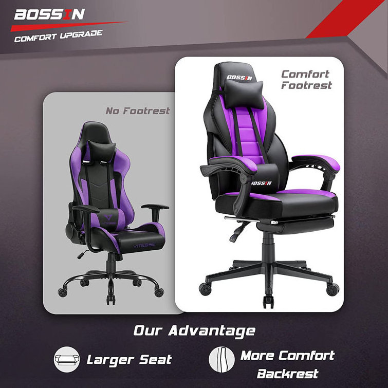 Modern High Back Computer swivel reclining pu leather racing gaming chair