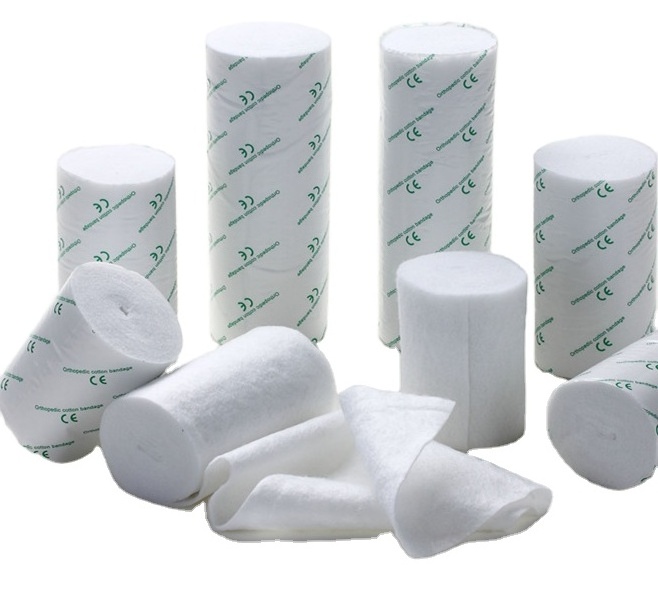 HF  Medical White Cotton Hydrophile Wound Hemostatic Orthopedic Bandage Cast Padding For Body