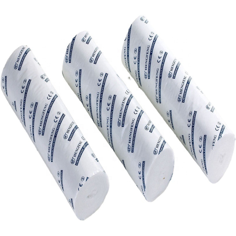 HF  Medical White Cotton Hydrophile Wound Hemostatic Orthopedic Bandage Cast Padding For Body