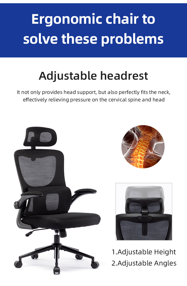 Mesh chair  ergonomic mesh office chair with plastic back high back office chair